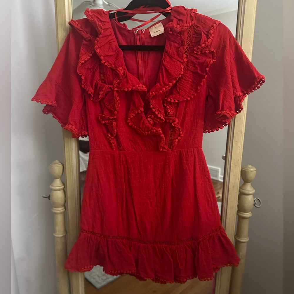 Red Ruffled Dress